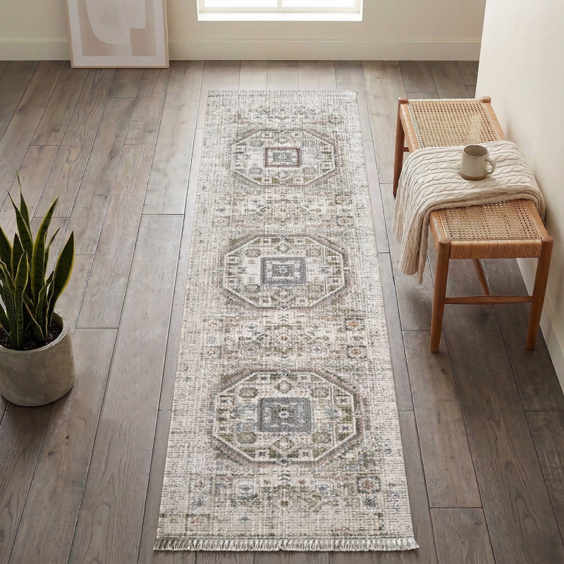 Valde Machine Woven Southwestern Area Rug , Runner 2' x 6'