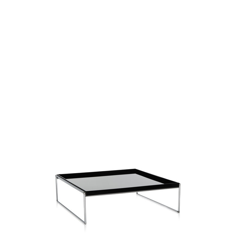 Trays Coffee Table, Black, 10" H x 31.5" L x 31.5" W