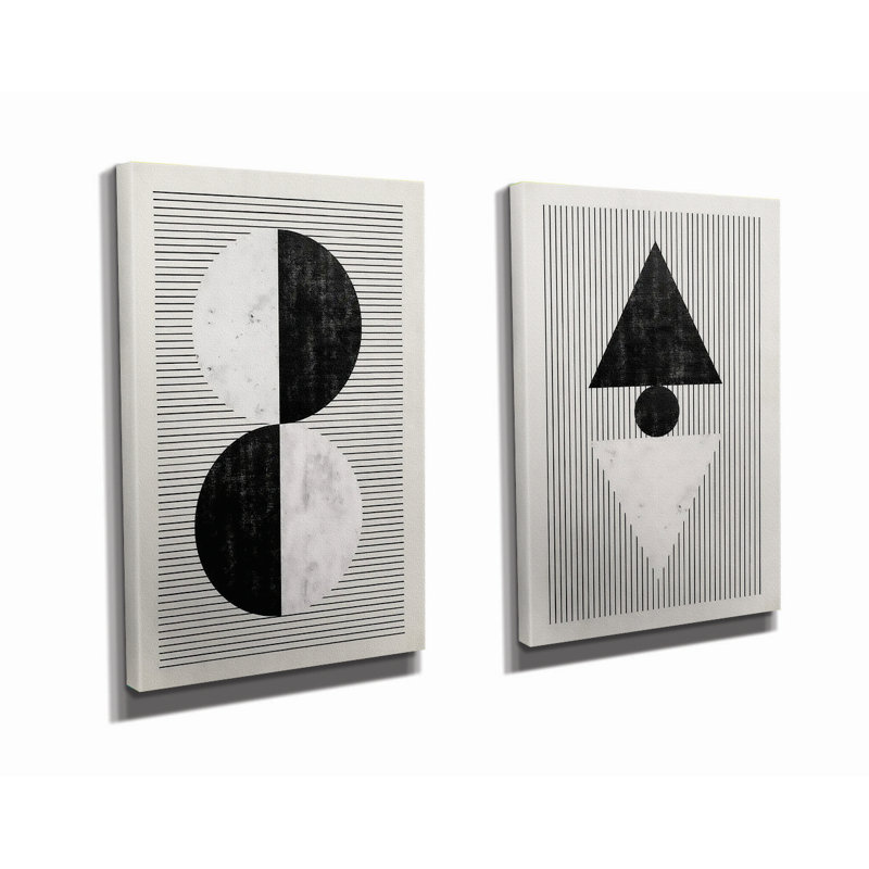 Stunning Decorative Canvas Paintings (2 Pieces), 11.8 x 15.7 inches Each | 50% Cotton / 50% Polyester, Digital Printing on Canvas | Elegant Wooden Frame (0.8 x 1.2 inches) | Perfect for Home Decor & Art Enthusiasts