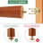 8 Pack Solid Wood Furniture Legs With Mounting Hardware, Non-Slip Pads For Sofa, Cabinet, Chair, Dresser, And DIY Projects