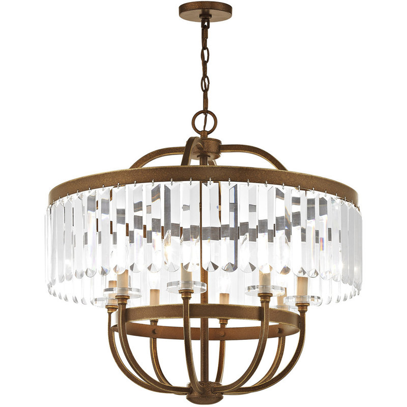 Caroline 8 - Light Steel Dimmable Lantern Chandelier