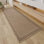 Tapis de salle de bain gaufrés, tapis de bain super absorbant, antidérapant, séchage rapide, tapis de bain Boho ultra doux avec pampilles pour le couloir de la chambre à coucher, 2 pi x 6 pi (24 po x 72 po), brun