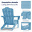 Chaise Adirondack pliante en plastique / résine Delman-818789488
