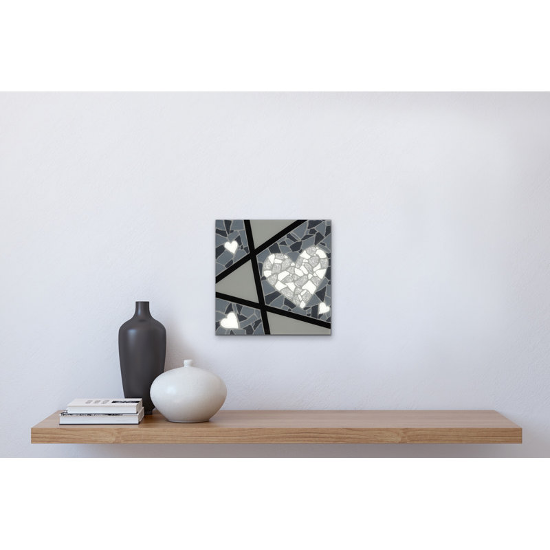 My Heart Shines For You - White Hearts Painting by Eddie Bruckner