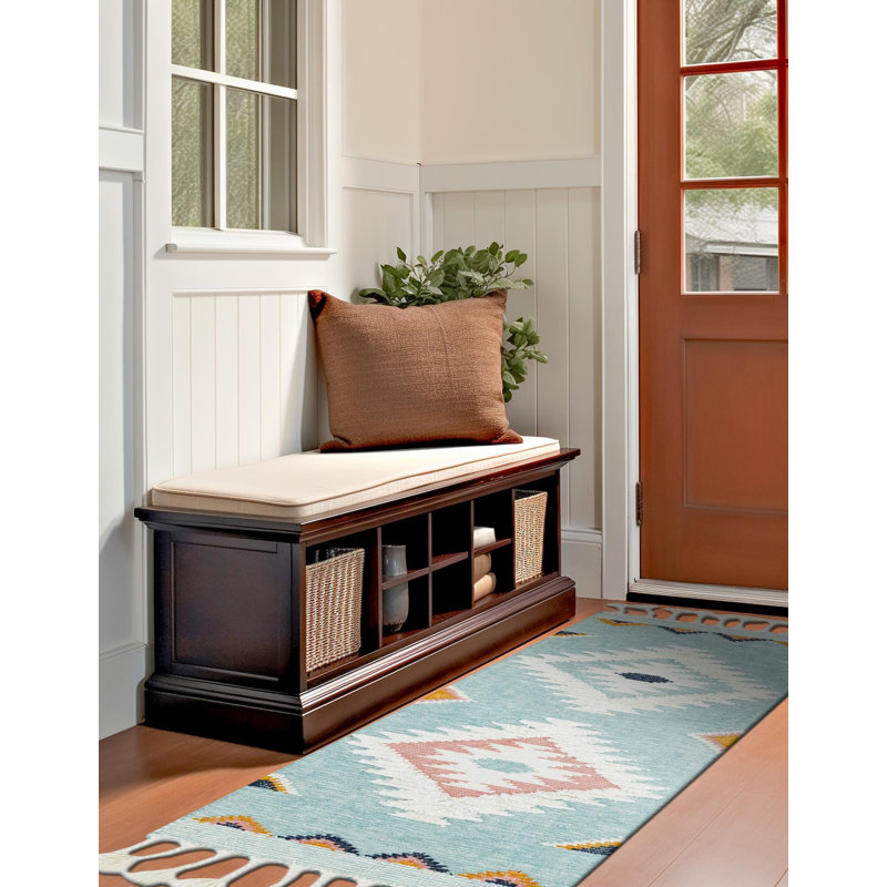 Shriver Performance Wool Geometric Indoor Rug, Runner 2'7" x 10'