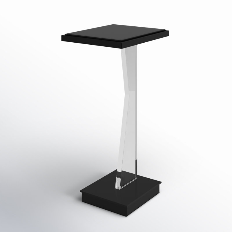 Angle Glass End Table
