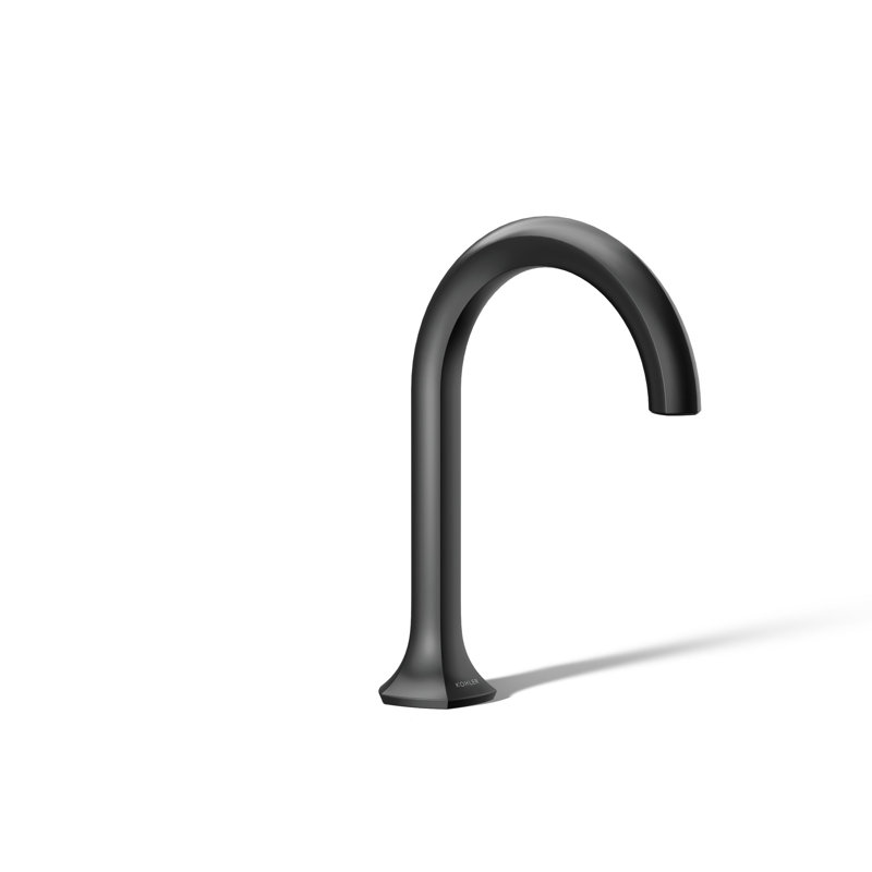 Robinet pour salle de bain à un trou avec drain, Noir mat