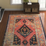 Kordell Medallion Indoor/Outdoor Runner Rug for Living Room Patio Deck Front Porch Entryway Hallway Kitchen, Multicolor/Ivory