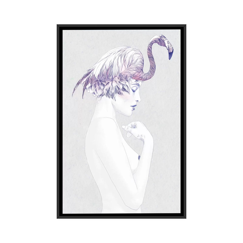 Dahlia II by Jenny Rome - Print on Canvas, Black Framed, 66.04 cm H x 45.72 cm W