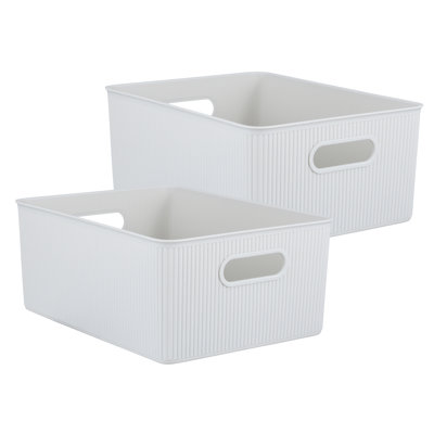 Ribbed Plastic Basket