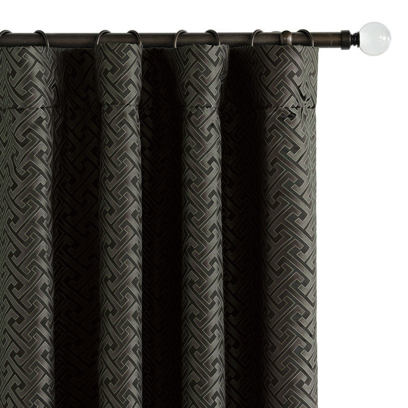 Roscoe Room Darkening Curtain Single Panel, 48" x 84", Graphite