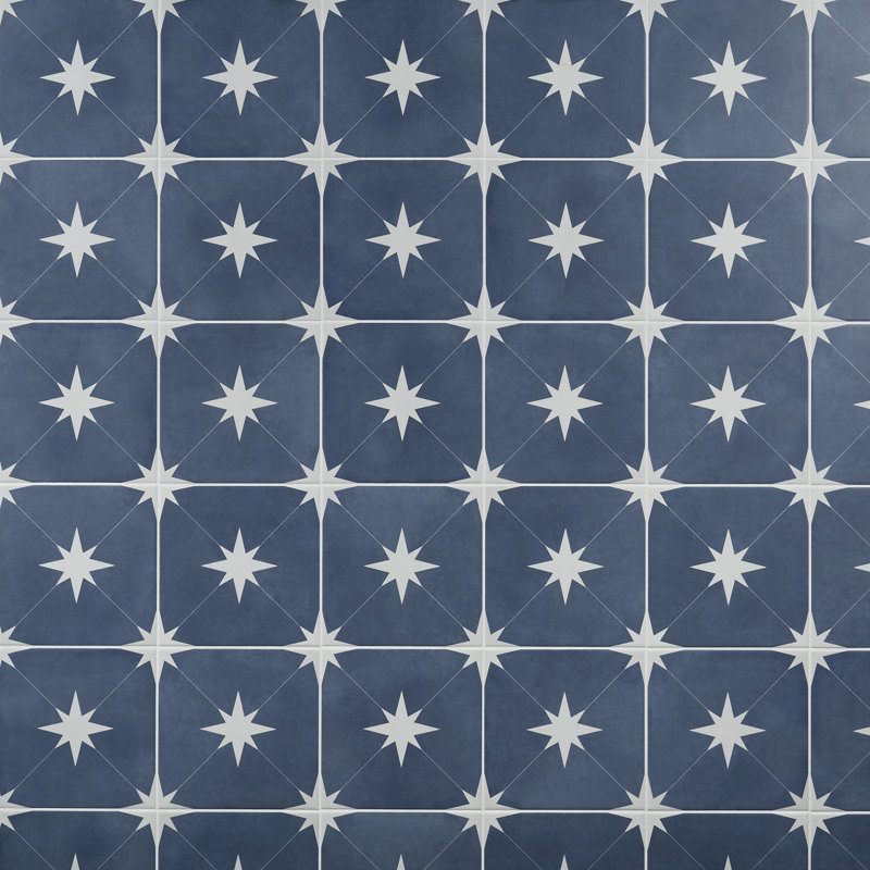 Polaris 9 in. x 9 in. Matte Porcelain Floor and Wall Tile (10.76 Sq. Ft. / Case), Navy