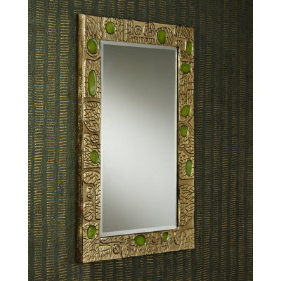 Beau Cast Aluminum, Enamel Rectangle Mirror