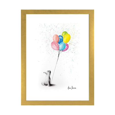 Le bouledogue français et les ballons par Ashvin Harrison - reproduction d'art