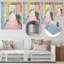 Pastel rétro intérieur couloir - impression murale abstraite salon-228232295-228232350