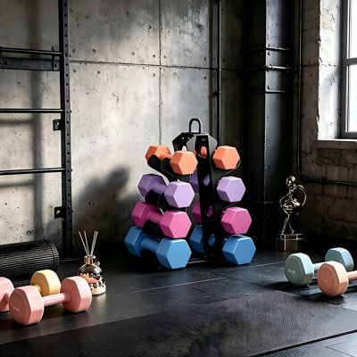 3-Tier | 4-Tier Dumbbell Rack For Dumbbells , A-Frame Weight Stand Only