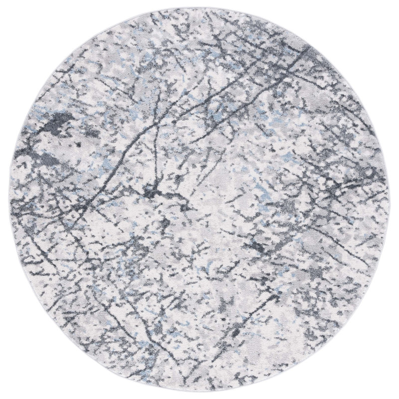 Ethellee Performance Abstract Rug, Round 6'7"