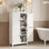 Armoire de rangement au sol à 4 portes de 43,5 po avec tablettes réglables Arhavi