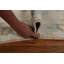 Tapis beige en laine noué à la main de conception unique 3 pi x 3 pi 11 po New Age