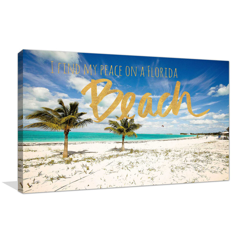 «Florida Beach», reproduction de photo, H 18 po x l 30 po x P 1 po, Toile tendue