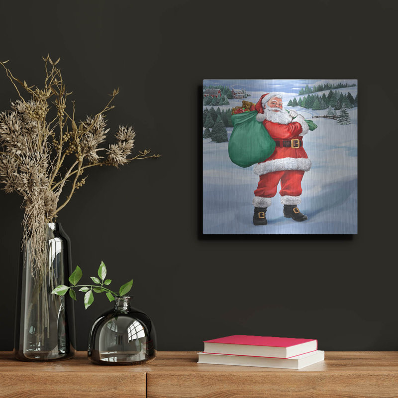 The Holiday Aisle® «Santa Country» par Bigelow, illustrations en métal, H 12 po x l 12 po