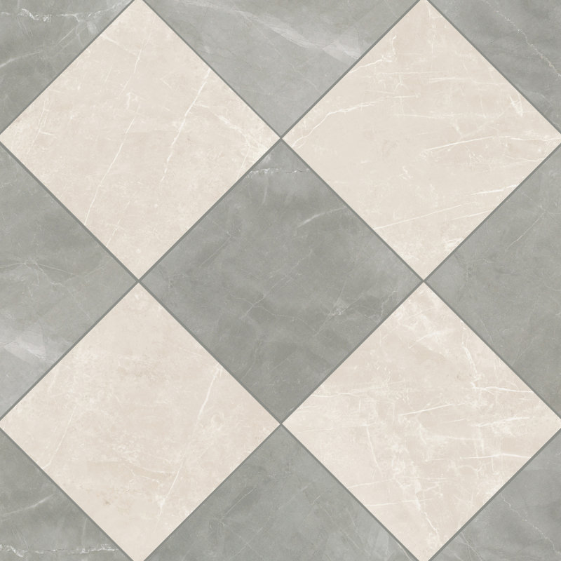 Tuscany Checkerboard 12X12 Amani Grey And Dolomia, Amani Gray/Dolomia