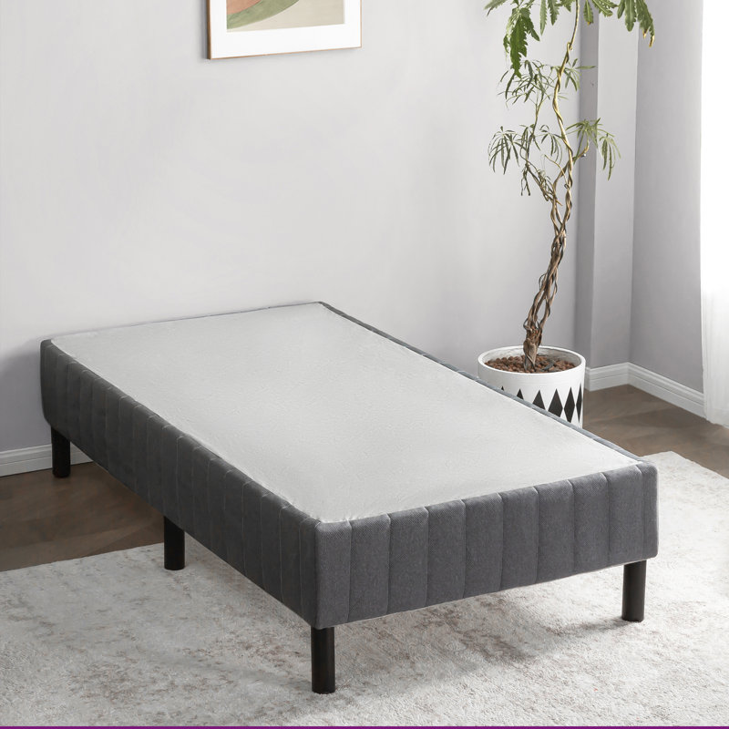 Sommier en métal avec housse et pieds - Plusieurs profils - Sleep by Wayfair ™, Lit simple, Profil haut (16 po)