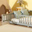 Lit double pleine grandeur avec clôture et porte, lit en bois d'hévéa-124917572-124917575