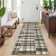 Modern Machine Washable Plaid Floor Cover with Non-Slip Backing, Stain-Resistant Low Pile Indoor Mat, Farmhouse Accent Carpet
