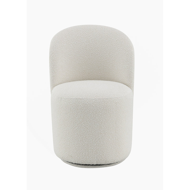 Ensemble de 2 chaises d'appoint Beige Boucle