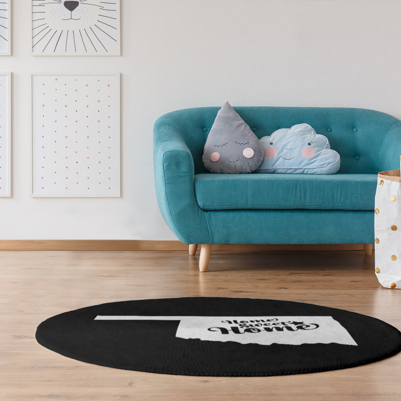Chenille Indoor Rug, Round 5'