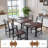 5 Piece Extendable Dining Set, 47”- 63” Extendable Dining Table With 4 Chairs, Kitchen Table Set With Mdf Wood Board And Metal Frame, For Small Space-169721955