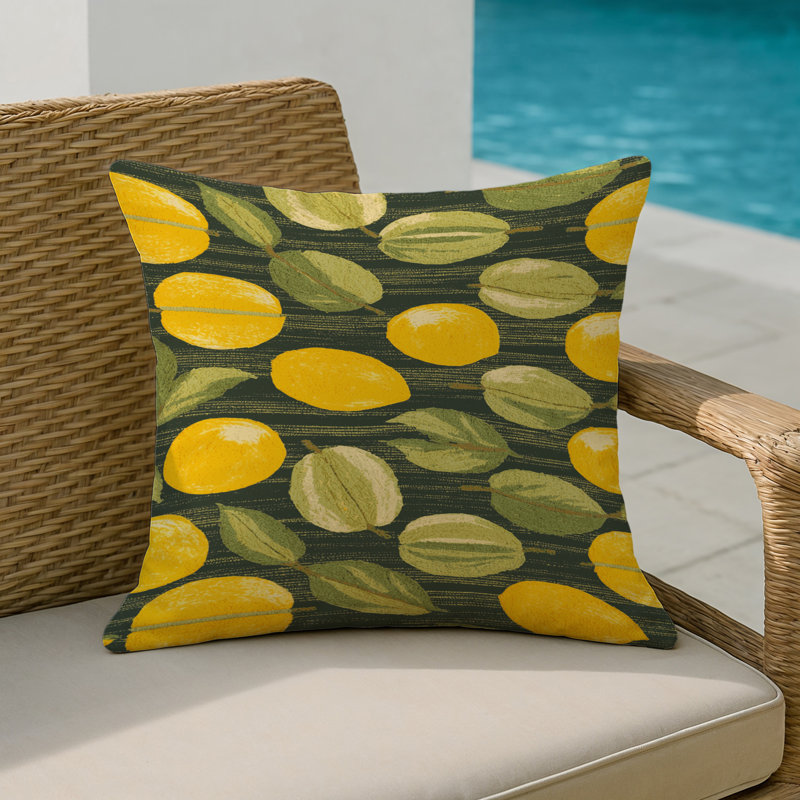Indoor and Outdoor Throw Pillow, Square 18", Abiu