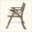 Chaise d'extérieur en bois d'acacia