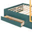 Structure de lit superposé pleine grandeur avec rangement de tiroir et petite armoire, solution pour chambre à coucher moderne-453452557