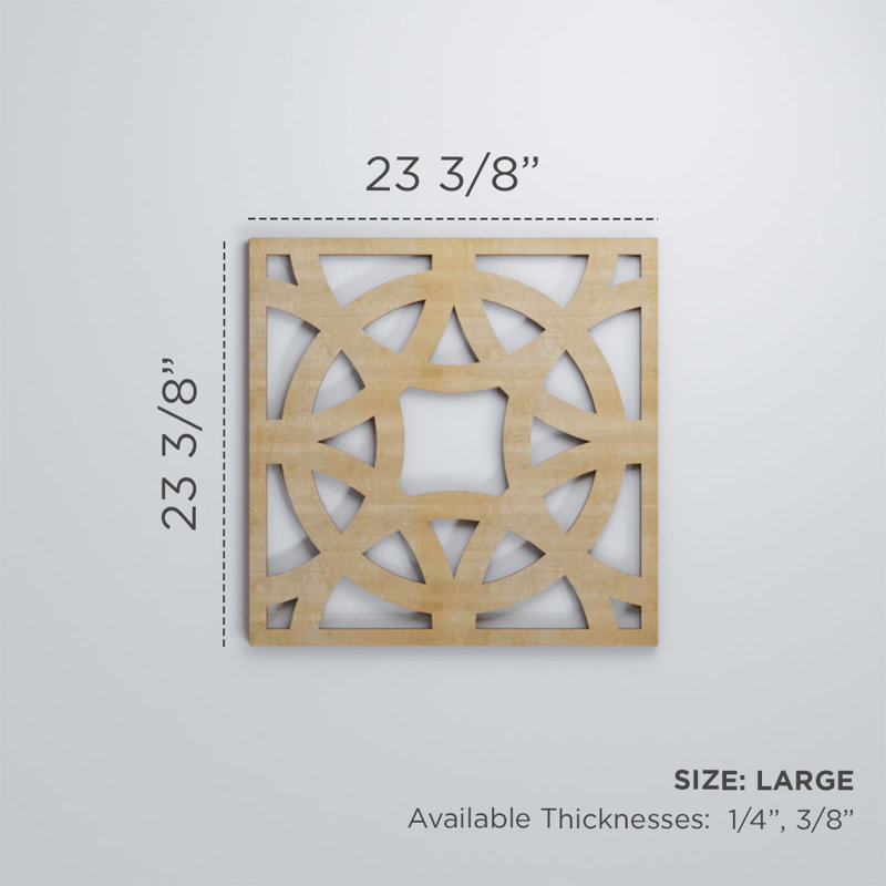 Panneaux muraux décoratifs en bois Brownsville, Chêne rouge, H 15 3/8 po x l 15 3/8 po x P 3/8 po