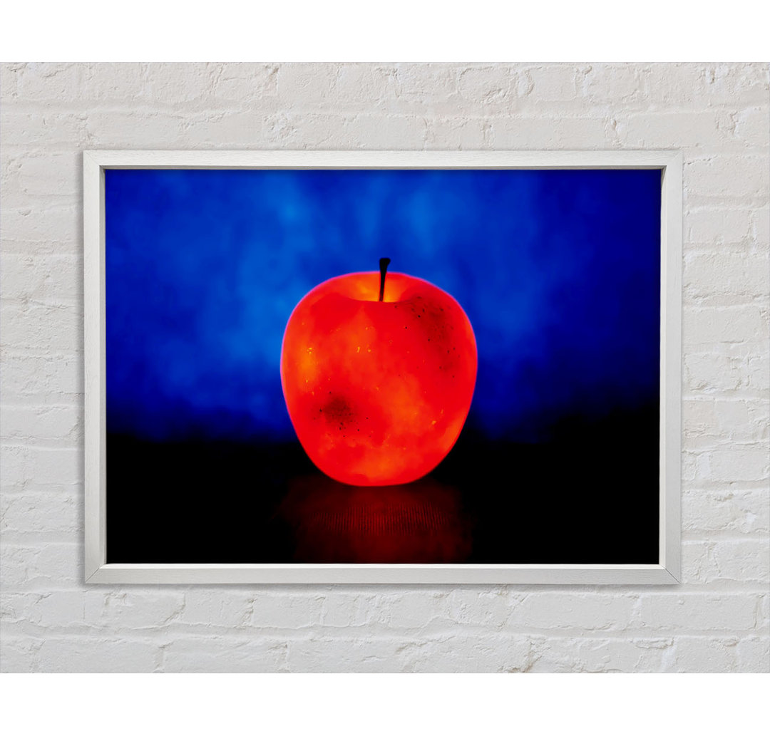 Red Apple Glow - Einzelner Bilderrahmen Kunstdrucke auf Leinwand