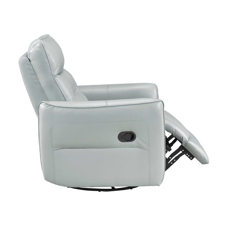 Fauteuil inclinable et oscillant en cuir Aqua, Aqua