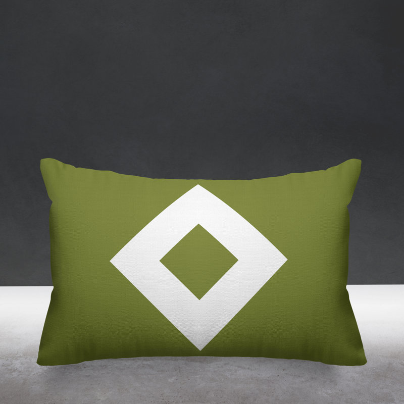 Coussin décoratif intérieur / extérieur Seven, Vert olive