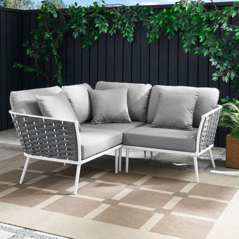 Petit canapé modulaire d'extérieur Modway Stance, Gris
