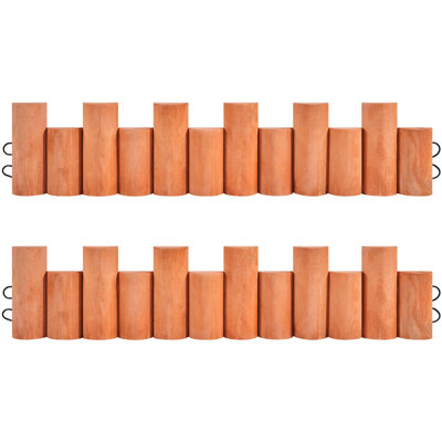 Bordure de clôture de jardin en bois H 7 po x l 33 po