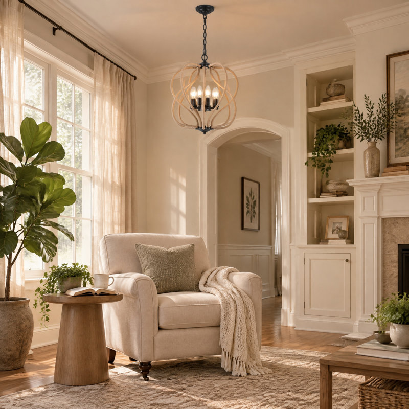  6-Light Natural Rope  Pendant Light