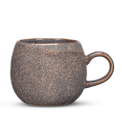 Grande tasse grise mouchetée