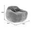 Grand fauteuil à billes Comfy avec accoudoirs et rembourrage en mousse à mémoire de forme-1040559563