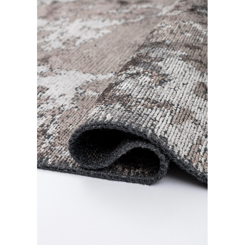 Rapture Abstract Area Rug in Gray, Square 9'