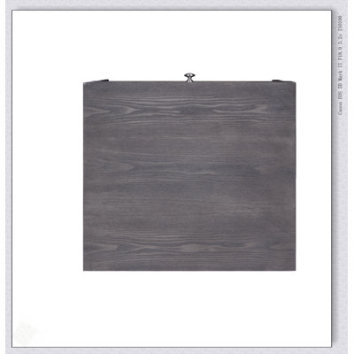 Table de bout en chêne gris et chrome Iban