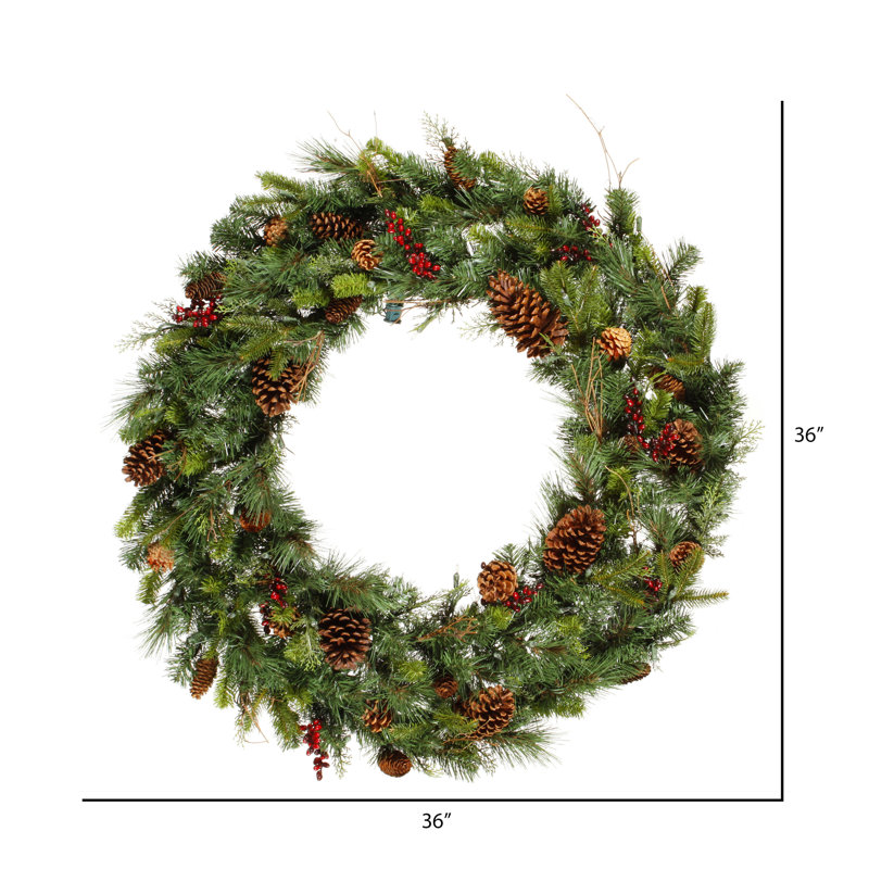 Couronne de Noël artificielle Cibola Mix Berry, 36 po