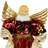 12 " Abstract Fabric Angel Tree Topper