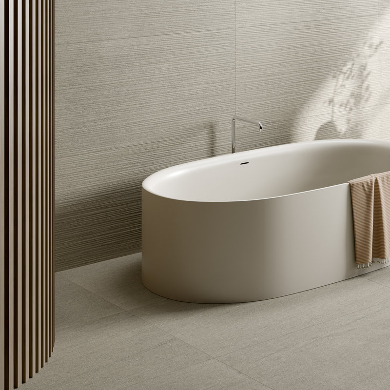 Ardora 23.77 In. X 47.55 In. Matte Porcelain Floor And Wall Tile (15.7 Sq. Ft. / Case), Silver Gray