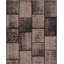 Tapis décoratif en laine de conception unique noué à la main des années 1980 5 pi 9 po x 7 pi 10 po en noir/gris foncé
